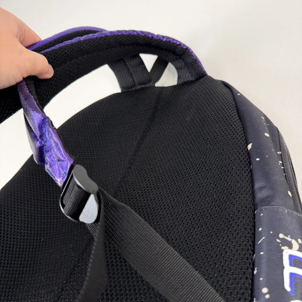 Fall Out Boy Backpack Black Paint Splatter Mania Adjustable Straps Young Menace